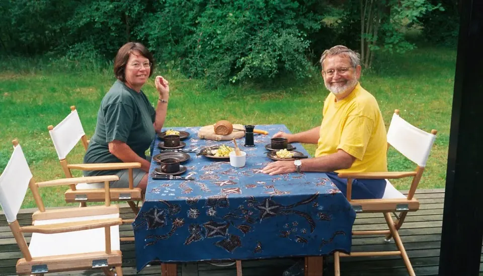 Breakfast outside at the summer house
